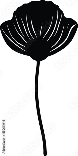 poppy seed silhouette vector illustration on white 