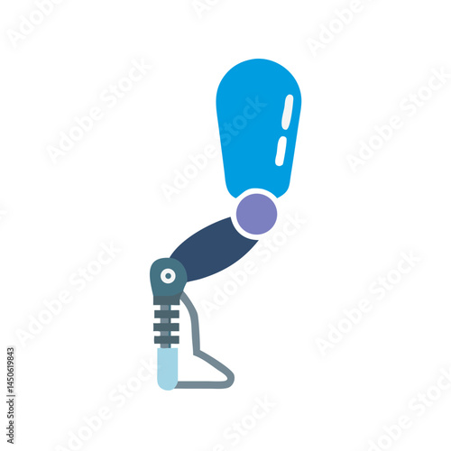 Prosthetic Arm Icon Representing Artificial Limb and Veteran Rehabilitation Support