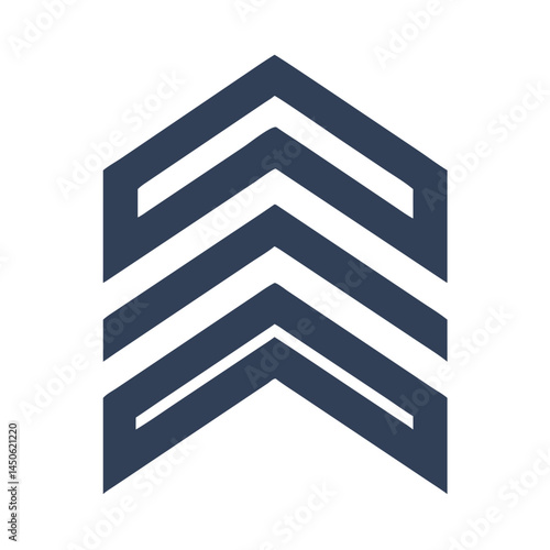 Sergeant Rank Chevron Badge Icon Representing Military Rank and Hierarchy