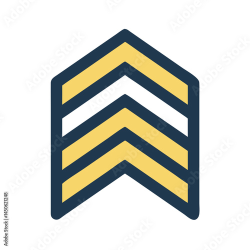 Sergeant Rank Chevron Badge Icon Representing Military Rank and Hierarchy