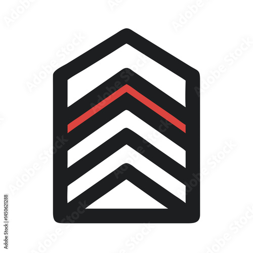 Sergeant Rank Chevron Badge Icon Representing Military Rank and Hierarchy