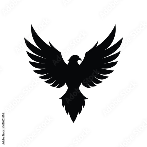 eagle in flight vector art illustration