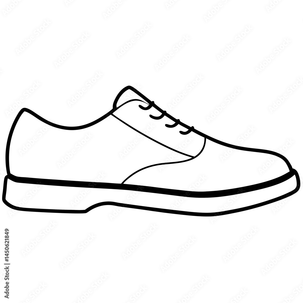 Minimal Shoe Vector on White Minimal Shoe Vector on White
