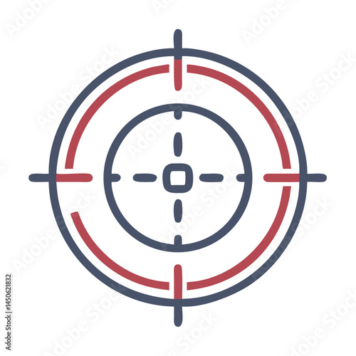 Sniper Target Crosshair Icon Representing Precision Aiming and Tactical Shooting