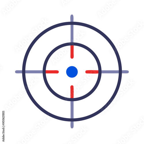 Sniper Target Crosshair Icon Representing Precision Aiming and Tactical Shooting