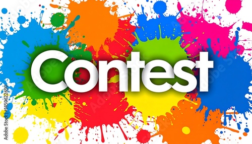 Creative contest announcement with splash ink design – AI Generative