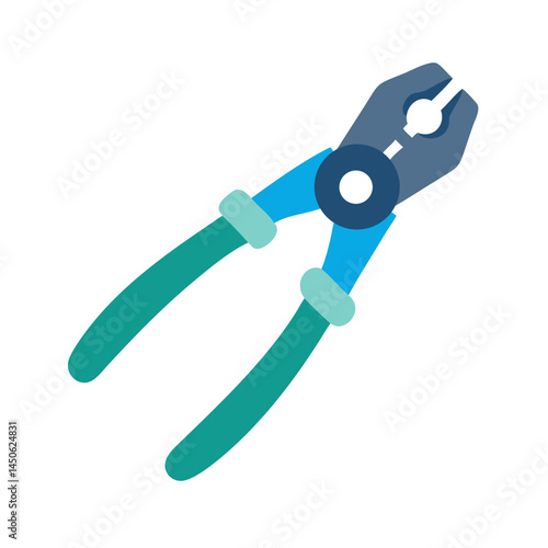 Wire Cutter and Stripper Tool Icon Representing Electrical Repair and Cable Maintenance