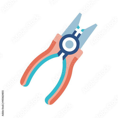 Wire Cutter and Stripper Tool Icon Representing Electrical Repair and Cable Maintenance