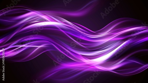 Wallpaper Mural Abstract purple flowing waves Torontodigital.ca
