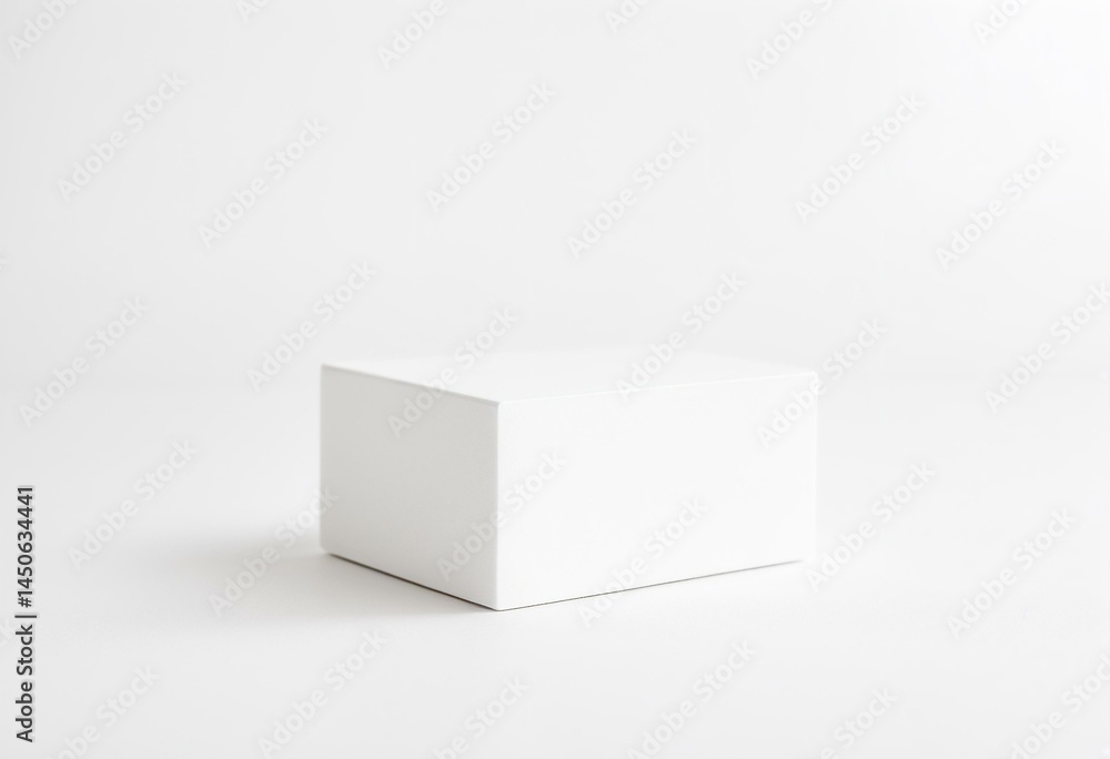 A white box sitting on top of a table. A white box sitting on top of a table.