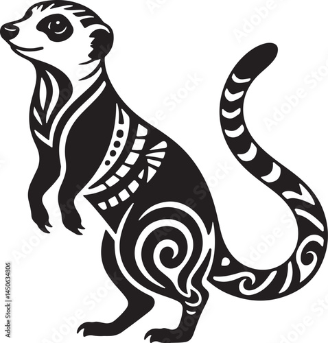 Meerkat vector silhouette illustration 