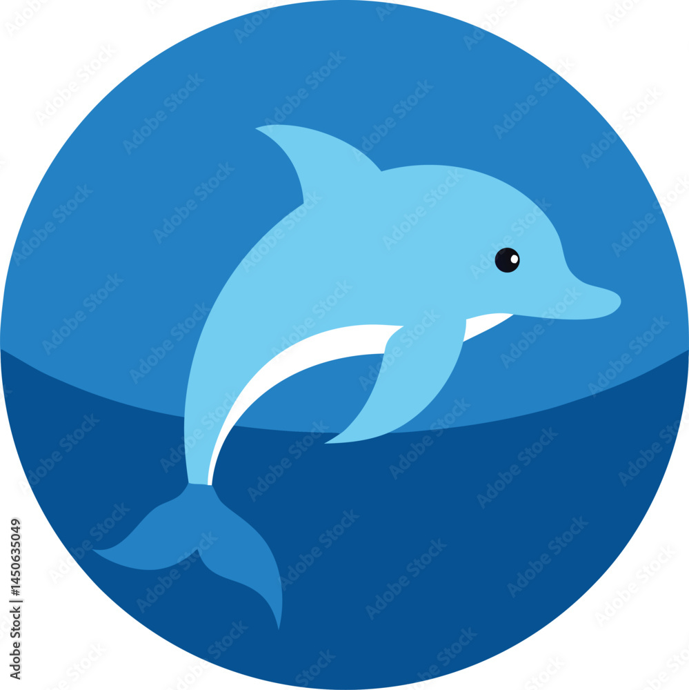 dolphin in blue water dolphin in blue water