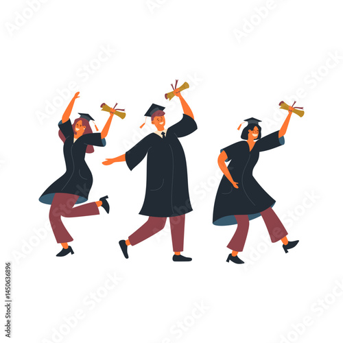 Happy Graduates Celebrating Their Achievement