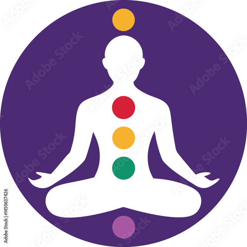 meditating silhouette icon vector illustration