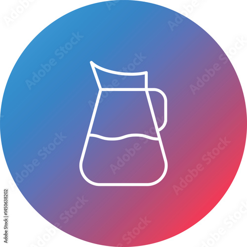 Decanter Line Gradient Circle Background Icon