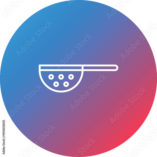 Sieve Line Gradient Circle Background Icon