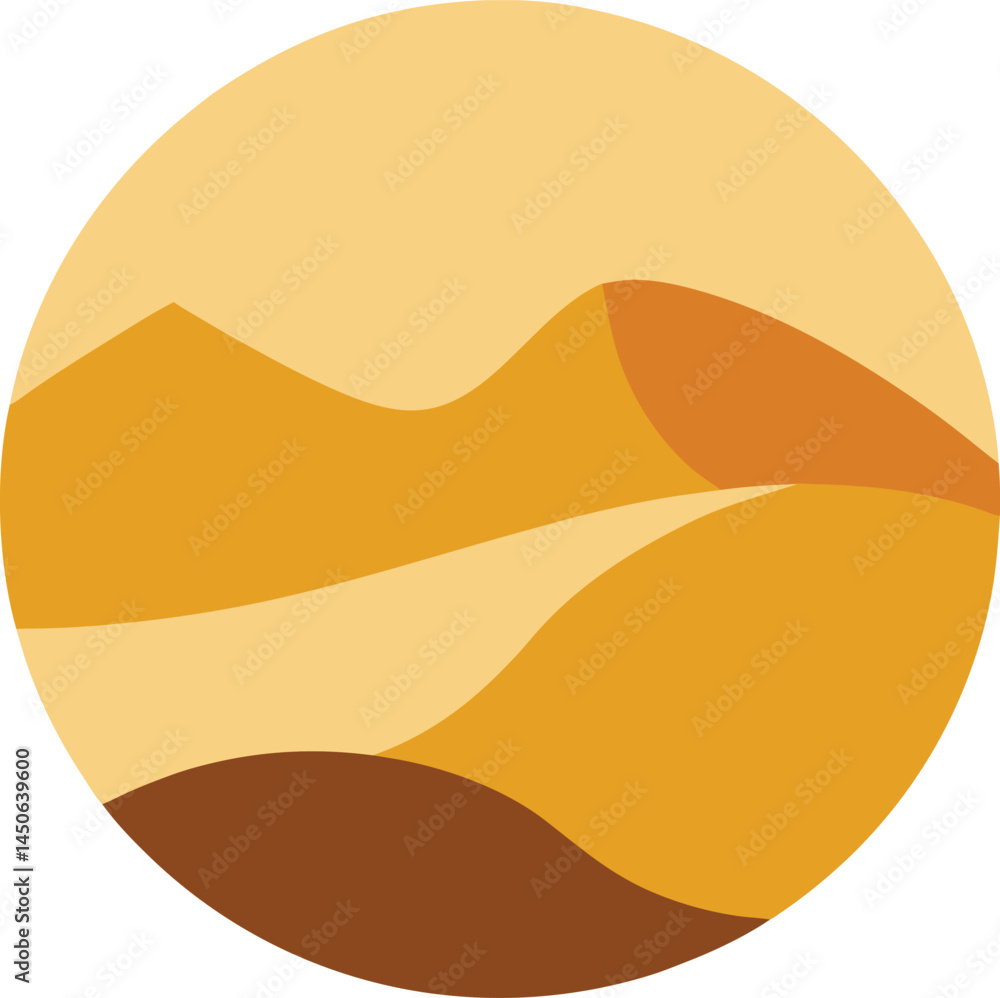 vector illustration of sand dune silhouette vector illustration of sand dune silhouette