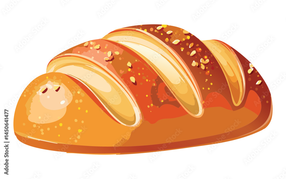 bread bun pastry - vector illustration bread bun pastry - vector illustration