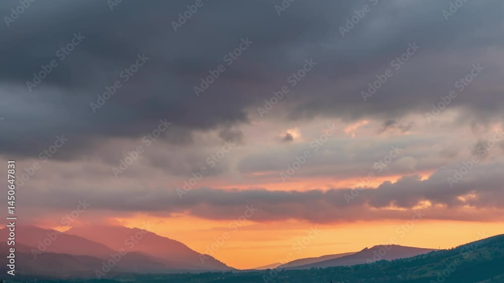 Breathtaking European Nature: Skyline of Tatra at Dusk Timelapse Breathtaking European Nature: Skyline of Tatra at Dusk Timelapse