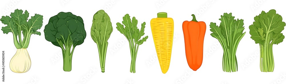 Fresh vegetables isolated, healthy food Fresh vegetables isolated, healthy food