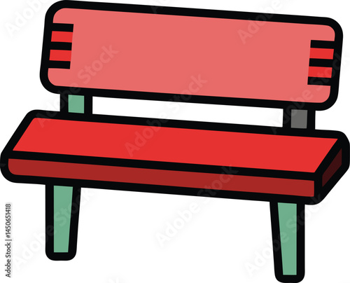 bench on white background
