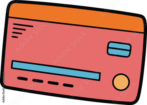 vector illustration of a credit card 