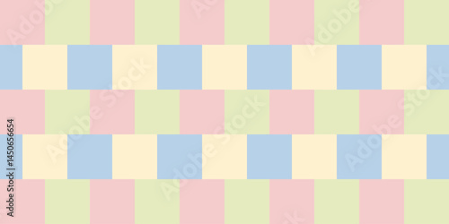 Pastel colorful square pattern seamless background