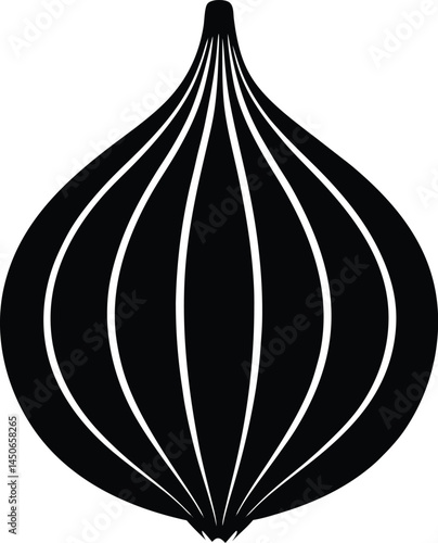 shallot silhouette vector on white background  .eps