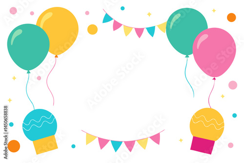happy birthday card with balloons
