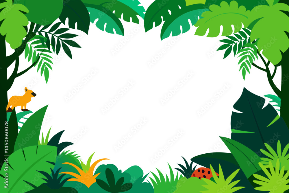frame of tropical flowers frame of tropical flowers