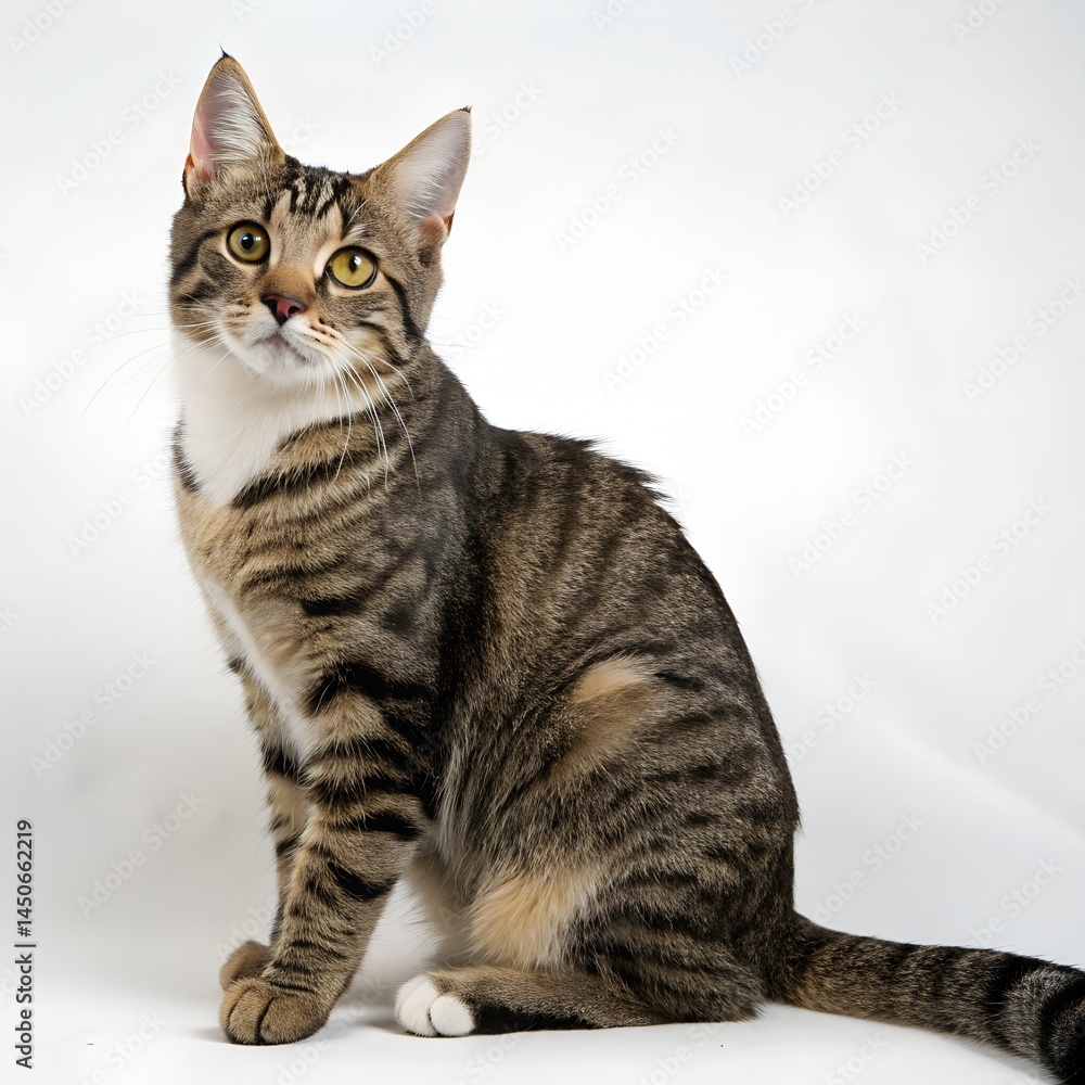 Obraz premium Curious Kitten with Yellow Eyes Indoors in Ontario – Personal Perspective of Feline Life and Expression