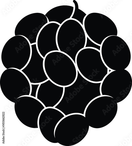 split chickpea  chana dal  silhouette vector 