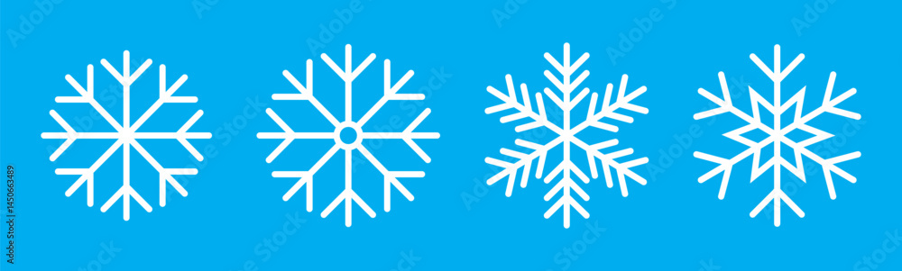 Hand drawn White snowflake doodle vector icon collection on blue background. winter snow symbol. Big set of linear snowflake icons. Blue Snowflakes icon Set, Christmas Snowflake Silhouette. Hand drawn White snowflake doodle vector icon collection on blue background. winter snow symbol. Big set of linear snowflake icons. Blue Snowflakes icon Set, Christmas Snowflake Silhouette.