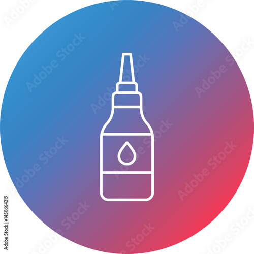 Nose Medicine Line Gradient Circle Background Icon