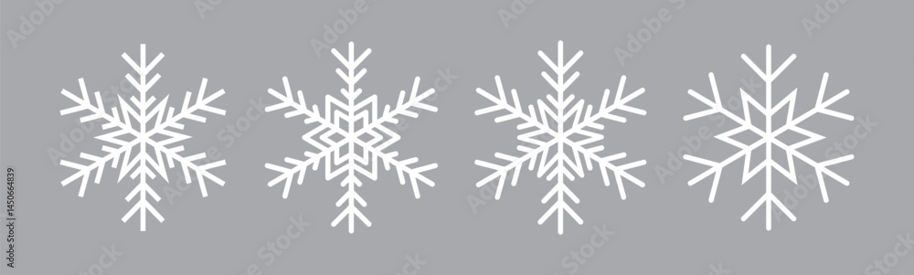 Snowflake icon vector set. snowflake collection. Frost background. Christmas icon. Set White snowflake icons collection isolated on black background. Winter snow symbol. snow vector set. Snowflake icon vector set. snowflake collection. Frost background. Christmas icon. Set White snowflake icons collection isolated on black background. Winter snow symbol. snow vector set.