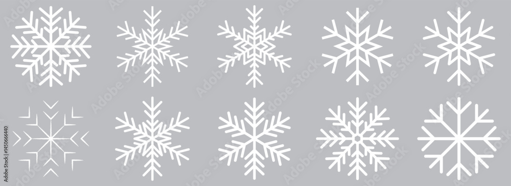 Snowflake icon vector set. snowflake collection. Frost background. Christmas icon. Set White snowflake icons collection isolated on black background. Winter snow symbol. snow vector set. Snowflake icon vector set. snowflake collection. Frost background. Christmas icon. Set White snowflake icons collection isolated on black background. Winter snow symbol. snow vector set.