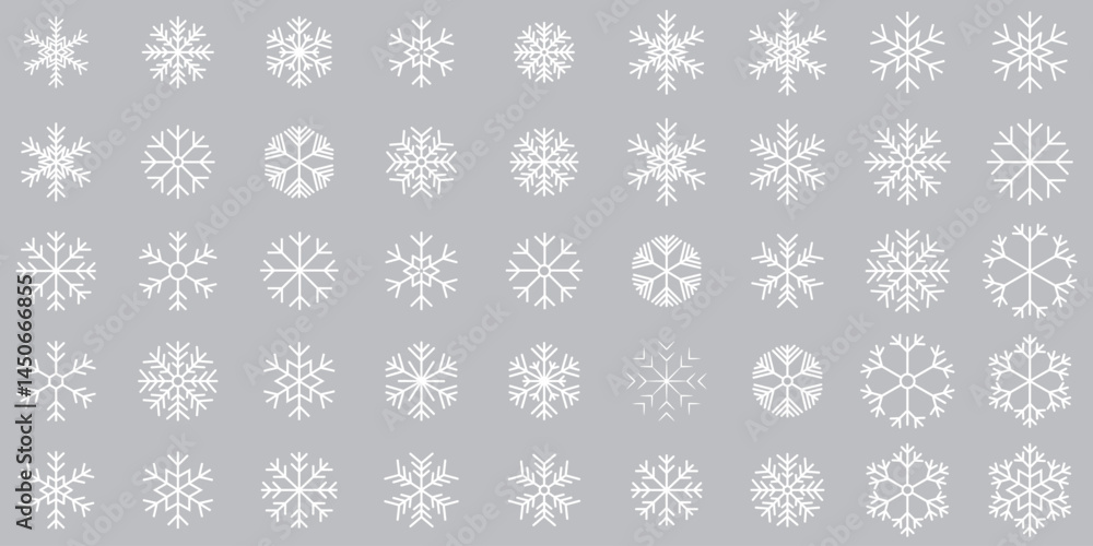 Snowflake icon vector set. snowflake collection. Frost background. Christmas icon. Set White snowflake icons collection isolated on black background. Winter snow symbol. snow vector set. Snowflake icon vector set. snowflake collection. Frost background. Christmas icon. Set White snowflake icons collection isolated on black background. Winter snow symbol. snow vector set.