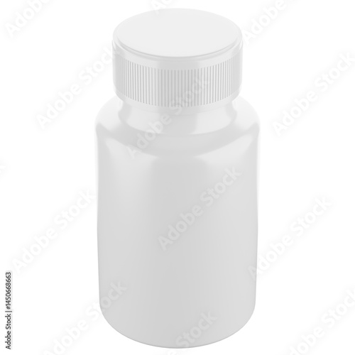 4K Render of Plastic Medicine Bottle
