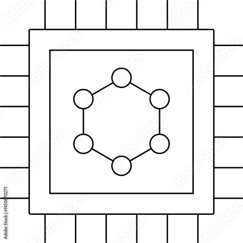 CPU icon single vector illustration 