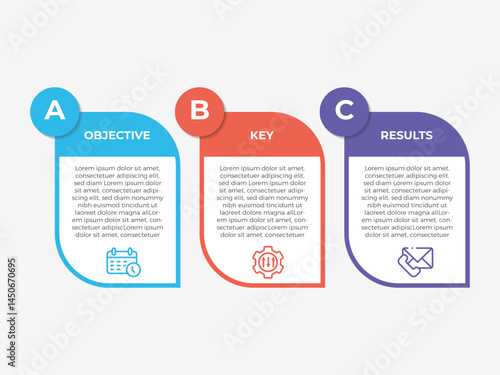 Infographic design template with place for your data. Vector illustration. 3 step or option infograph.