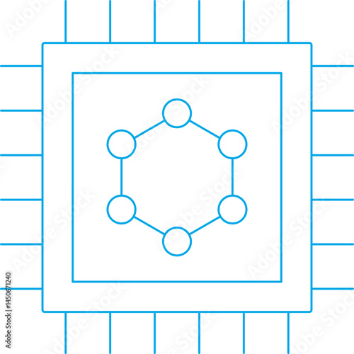CPU icon single vector illustration 