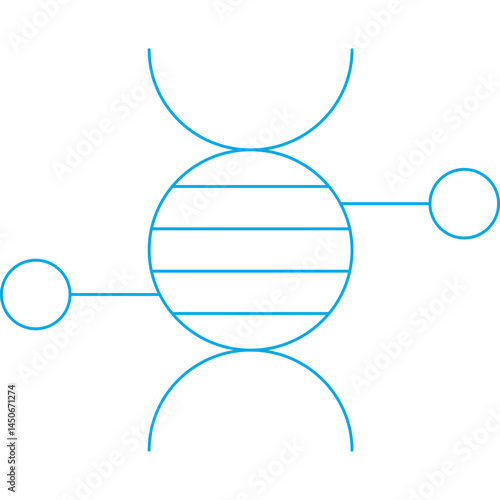 Dna icon single vector illustration 