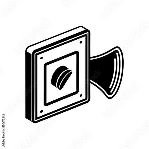 Voice activated wall switch with built in speaker silhouette