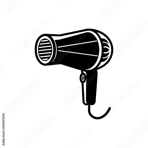 Wall mounted hair dryer dock silhouette