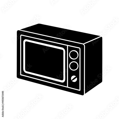 Wall mounted microwave oven silhouette