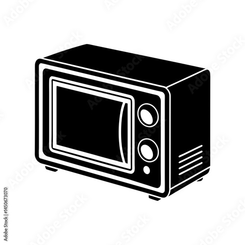 Wall mounted microwave oven silhouette