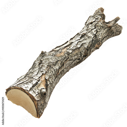 Tree log, white isolate background