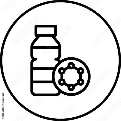Bottle icon single vector illustration 