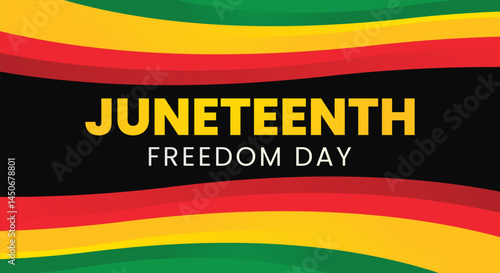 Juneteenth, Freedom Day abstract poster design