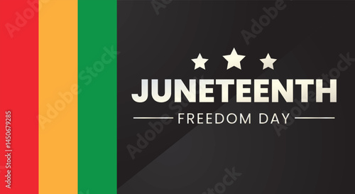 Juneteenth freedom day poster design
